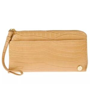 Samantha Brown To-Go Croco RFID Travel Wallet -creamy vanilla